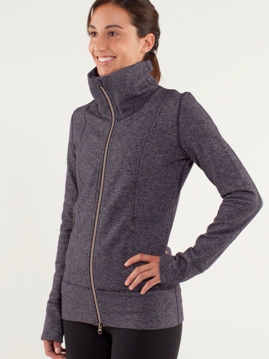 lululemon athletica Jackets & Blazers - Lululemon Daily Yoga Jacket/ Herringbone Black Swan